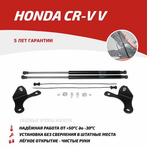 Газовые упоры капота АвтоУпор для Honda CR-V V 2017-н. в, 2 шт, UHOCRV011 фото