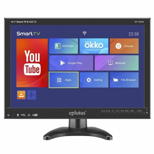 Телевизор цифровой Smart TV Eplutus EP-1430S DVB-T2/C с аккумулятором фото