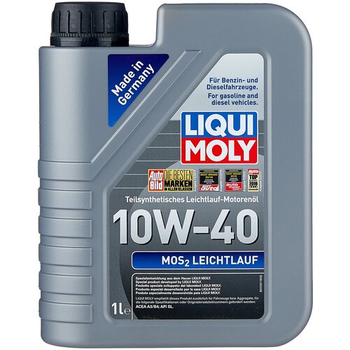 Полусинтетическое моторное масло LIQUI MOLY MoS2 Leichtlauf 10W-40, 1 л, 1 шт. фото