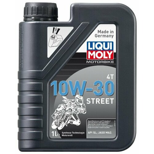 Полусинтетическое моторное масло LIQUI MOLY Motorbike 4T 10W-30 Street, 1 л, 1 шт. фото