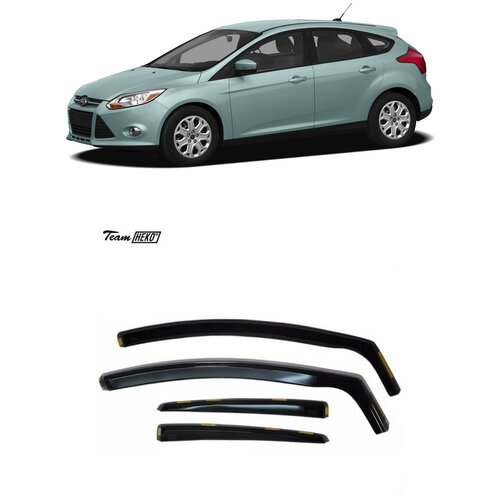 Дефлекторы боковых окон FORD Focus II седан/хэтчбек 2004-2011 фото