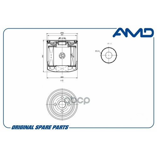 Фильтр масляный amd amd. fl11 daewoo (nexia) chevrolet (lanos t100) (aveo t200) (1,4) (1,5) (lacetti j200) (1,4) (1,6) фото