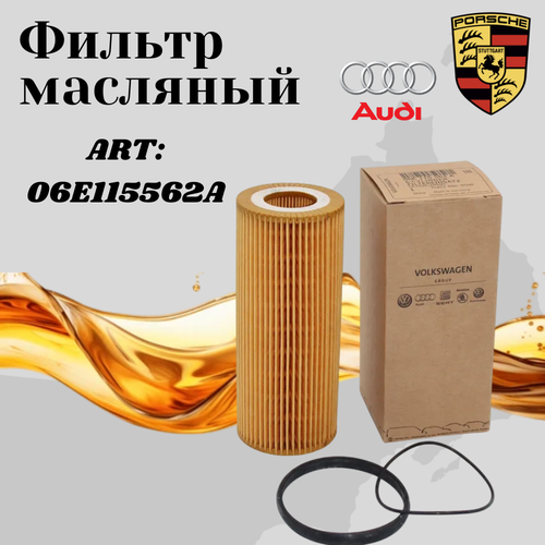 Фильтр масляный Audi Ауди Q3 (8U F3); Skoda Шкода Kodiaq Кодиак Octavia Октавия III (A7) IV (A8); Volkswagen Фольксваген Tiguan Тигуан II HU6013z фото