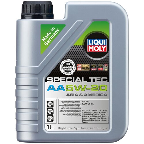 Полусинтетическое моторное масло LIQUI MOLY Special Tec AA 5W-20, 1 л, 1 шт. фото